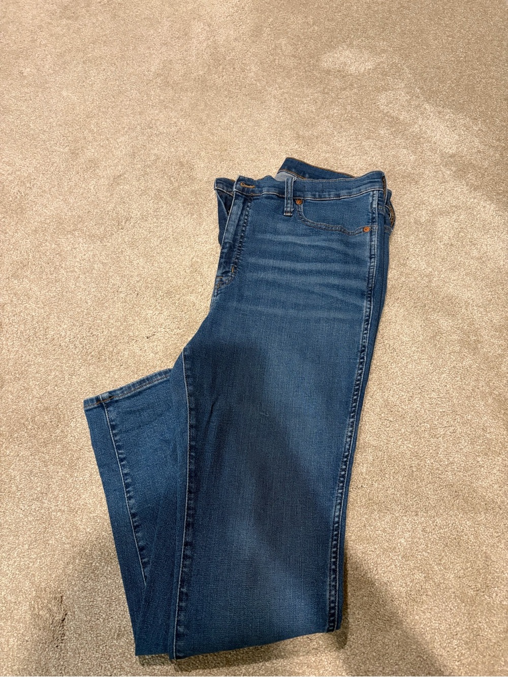 Madewell High-Rise Dark Blue Straight Jeans